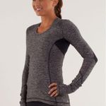 Lululemon  Star Runner Long Sleeve Shirt Heather Gray Black Silver Rulu Size 6 Photo 1