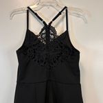 Francesca’s Mi Ami Black Jumpsuit Lace Back Wide Leg Sleeveless Women’s Large Photo 5