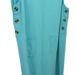 Amy K Su AKS Tencel Pinafore Jumper Maxi Pockets Blue Long Dress M Size M Photo 2