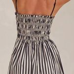 Striped Maxi Dress White Size M Photo 3