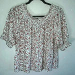 Lucky Brand Women's On or Off Shoulder Floral Peasant Top Medium Photo 1
