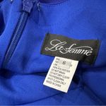 La Femme  28176 Royal Blue One Sleeve Gown 6 Photo 5