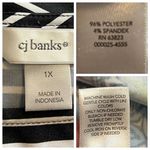 cj banks Shift Dress 3/4 Sleeves Pullover Stripes Stretch Women’s Size 1X Plus Photo 10