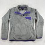 Patagonia  Fleece Re-Tool Snap-T Pullover Gray Purple Polartec‎ Thermal Pro S Photo 0