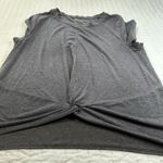 Athleta   Essence Twist Tee Top Size M Heather Gray Short Sleeve 
Sleeves Size M Photo 9