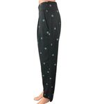 ZARA  Black Blue Polka Dot Tapered High Waist Pleated Crop Ankle Trouser Pants S Photo 1