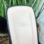 H by Halston Halston Women's Black Square Toe Vegan Leather Buckle Block Heel Sandal 9 Photo 6