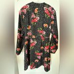 Soul Cake  Black Floral Mini Wrap Dress 
Size Large Photo 1