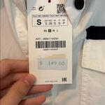 ZARA SRPLS black white midi contrast stripe shirt dress size small Photo 4