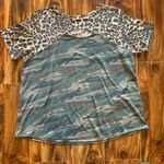 Lily Pad Boutique Cheetah & Camo Short Sleeve 3x Shirt. 2316 Green Photo 0