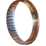 Two Vintage Silver Bangle Cuff Bracelets Silver Photo 6