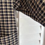 Escada Navy And Cream Plaid Blazer Size 38 (Medium) Blue Photo 5