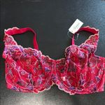 Sensuous Lace Unlined Ruby/Majestic Plum Bra Size 36DDD Red Photo 0