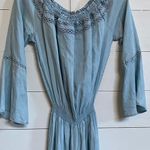 Walter Baker Milan Light Chambray Jumpsuit Off The Shoulder Wide Leg Crochet -S Photo 6