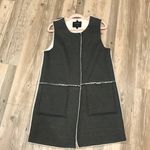 Sanctuary Sherpa Lined Vest Faux Suede Long Grey Pocket Snap Button small. Photo 3