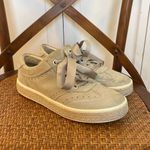 Geox D Leelu grey suede ribbon lace up sneaker size 6 Gray Photo 12