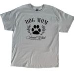 Gildan Dog Mom Social Club Large Women’s Ice Gray T-Shirt Short Sleeve Photo 1