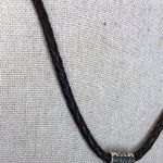 Brighton Braided Leather Necklace with Floral Multi-Texture Flower Pendant Photo 4