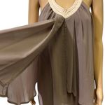 Si Style Sleeveless Flowing Layered Mini Dress or Tunic Blouse Womens Medium Purple Photo 3