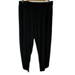 1. State  Black Split Leg Pull On‎ Pants Poly Spandex Pants Large Asymmetrical Hem Photo 1