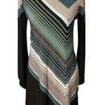 Emma & Michelle Emma & Michele long sleeve black aqua and white dress size 3X Photo 0