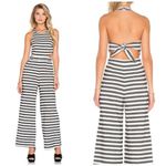 Mara Hoffman  Women's‎ Black Striped Jacquard Halter Cutout Jumpsuit Size 4 Photo 1