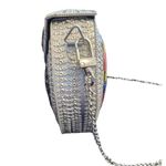 RAMLA L'Oriental Handmade Silver Multicolor Mosaic Metal Crossbody Clutch New Photo 5
