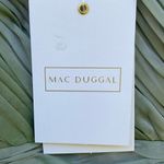 Mac Duggal NWT 67864 Long Sleeve Satin Chiffon Tiered Gown Dress Sage Green Photo 13