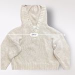 Soft Surroundings  Beige Chunky Heavy Knit‎ Hoodie Sweater Size M Photo 4