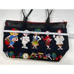 Colorful Womens Large Mesh Tote Bag SKU 7552 Black Photo 8