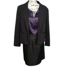 Banana Republic  Two Tone Purple Black Dress‎ Day Night Women's Size 6 Photo 8