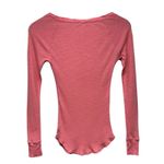 Aerie ‎ Women Fitted Top Long Sleeve Stretch Size XS Pink Y2K Preppy Coquette Photo 1