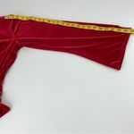 VTG MSK Women Red Velvet long sleeve wrap top side gathered shoulder pads 1X Photo 14