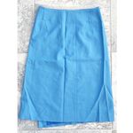 Hugo Boss NEW  Vollemo Wrap Front A-Line Midi Skirt in Mountain Blue Size 4, $298 Photo 5