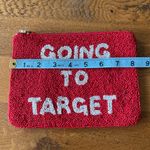 Kate Spade NWOT -  X TARGET - Red Beaded Pouch W/ White Text « Going to Target » Photo 7