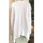 Allen Allen Like new  white long cardigan. Sz M Photo 2