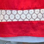 Chloe K  tank top blouse sleeveless red size medium lace Photo 5