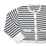J.Crew NWT Relaxed Emilie Sweater Lady Jacket in Natural Navy Stripe Cardigan L Photo 2