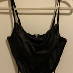 Urban Outfitters  Shiny Black Corset Top size Medium Photo 0