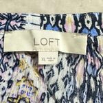 Loft  Mini Dress Women's XL Multicolor Swing Tiered Half Sleeve Split V-Neck Photo 5