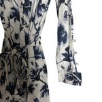 Osman Suzie White Floral Print Long Sleeve Tie Waist High Low Shirt Dress Sz 12 Photo 8