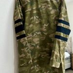 Francesca's Francesca’s Camo Long Sleeve Dress with Striped Sleeves Photo 0