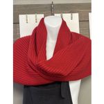 PINK by Victoria’s Secret Red Ribbed Acrylic Long Winter Scarf 66” By 8” OSFM Photo 4