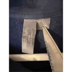 Sweaty Betty  Faux Shearling Quarter Zip Pullover sz 8 Navy Blue Photo 2