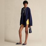 Ralph Lauren Women’s Lace-up Fleece Hoodie Size M/L Photo 3