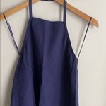 Maeve Anthropologie  High Neck Halter Top Navy Photo 4