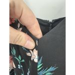 Banana Republic Floral Ruffle Midi Dress Women 14 Black Bohemian Preppy Peasant Photo 8