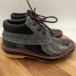 Bass Mandarin Short Duck Boots Woman's Size 6 Black‎ Gray Wool Photo 3