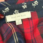 Skies Are Blue Urban Outfitters  Red Navy Plaid Mixed Print Shirt Dress Small GUC Photo 1