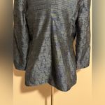 EUC Travis Ayers Blue and Purple Floral Embroidered Button Down Blazer size 16 Photo 7